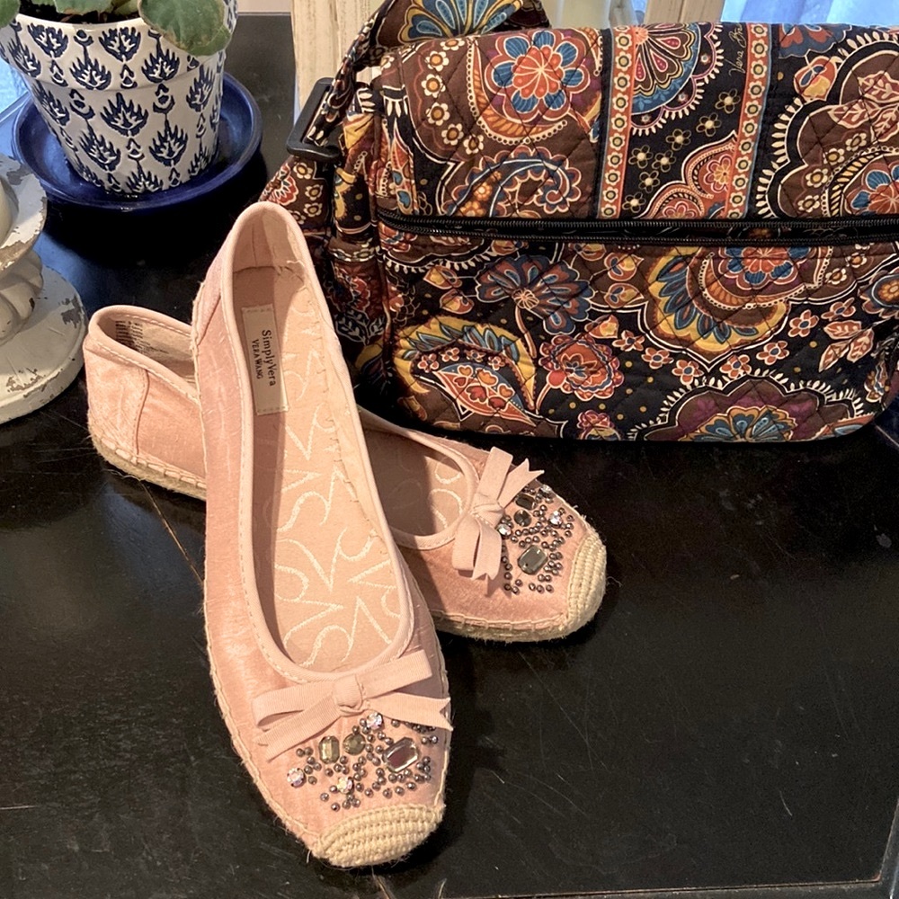 Vera Wang Espadrilles Jeweled at toe!  NWOT special me gift